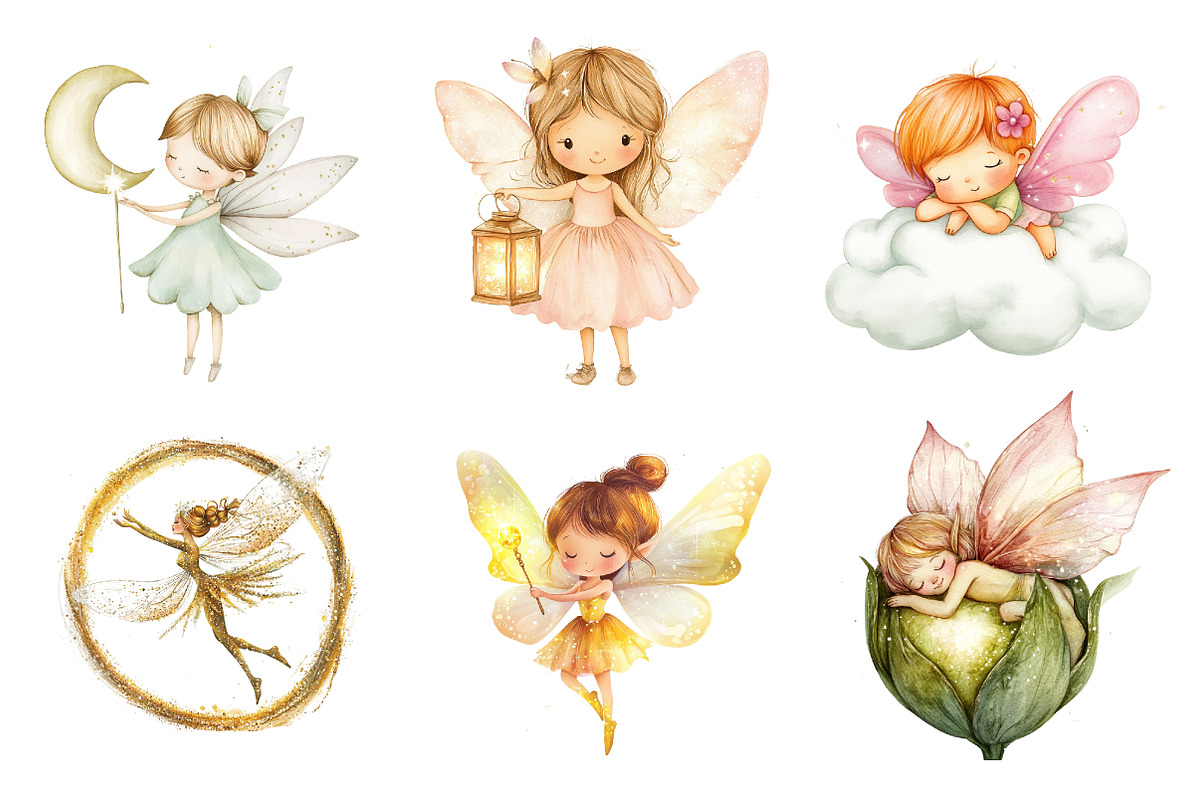 Adorable Tiny Fairy & Sparkles, an Illustration by CreationArt (Photo 2 of 5)