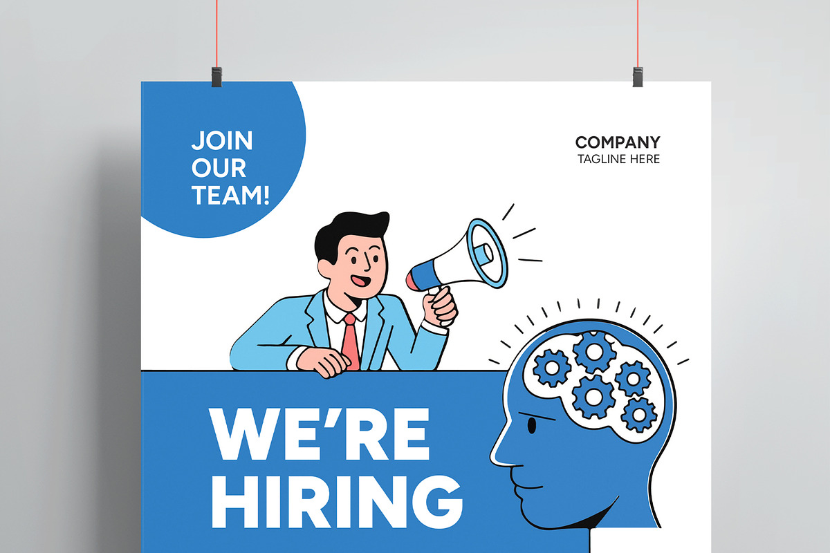 Job Hiring Flyer template, a Print Template by MightyDesign (Photo 2 of 8)