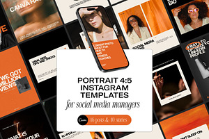 Portrait Instagram Templates Orange