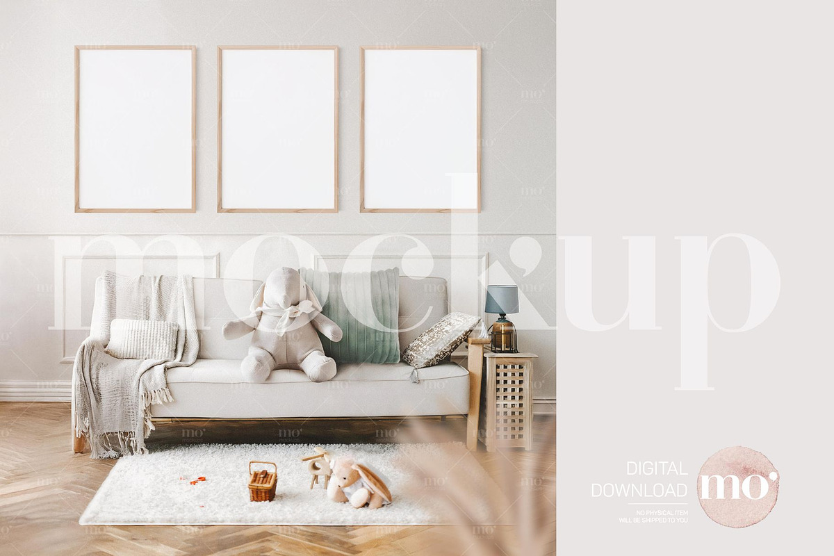 Kids Room Mockup Set of 3 Frames, a Product Mockup by MoMockups (Photo 4 of 5)
