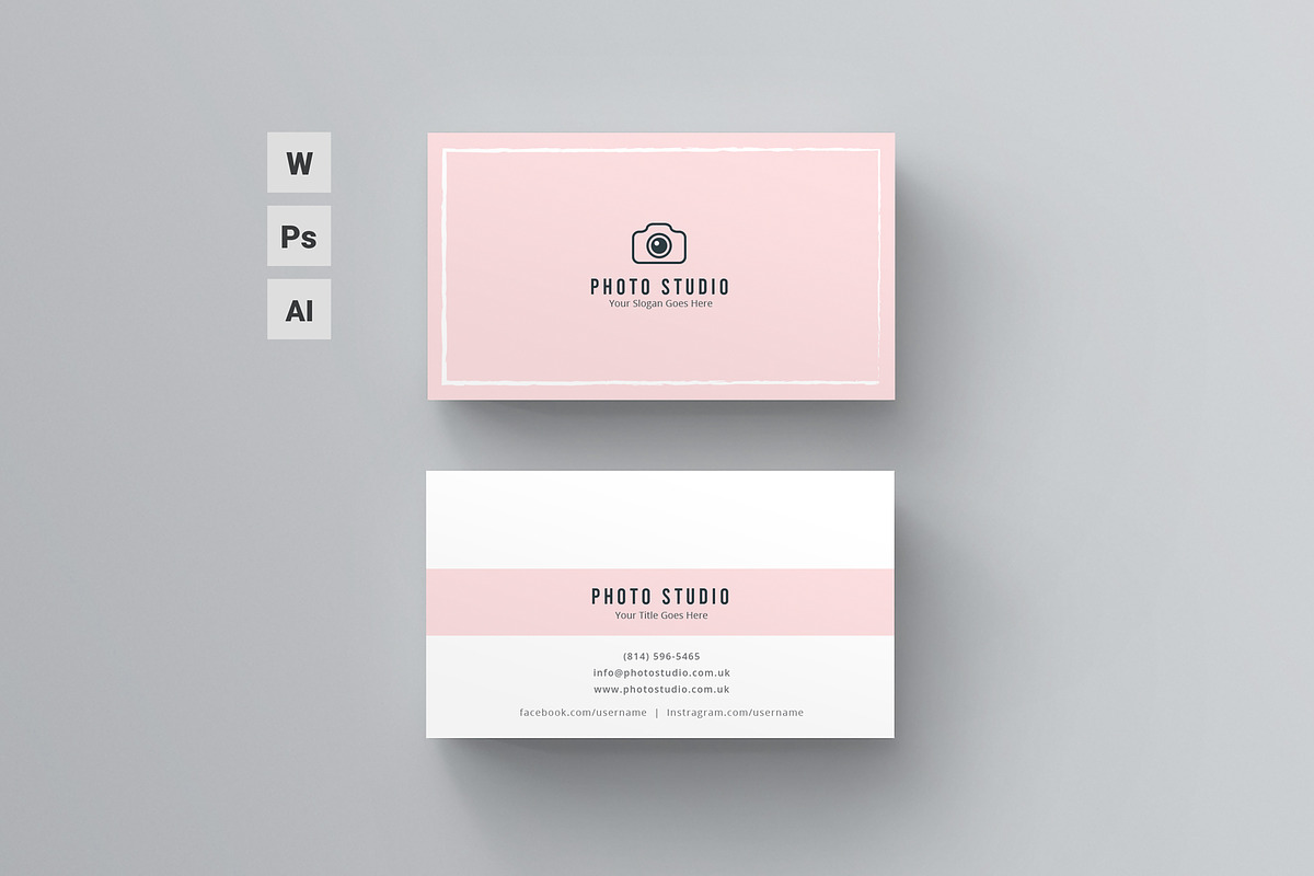 Photography Business Card Template, a Business Card Template by TelaTemplates (Photo 1 of 6)