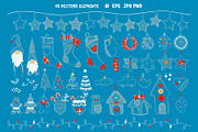 Christmas Denim Vector Collection, a Seasonal Illustration by YuNa (Thumbnail 3 of 8)