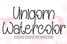 Unicorn Watercolor | Script Font