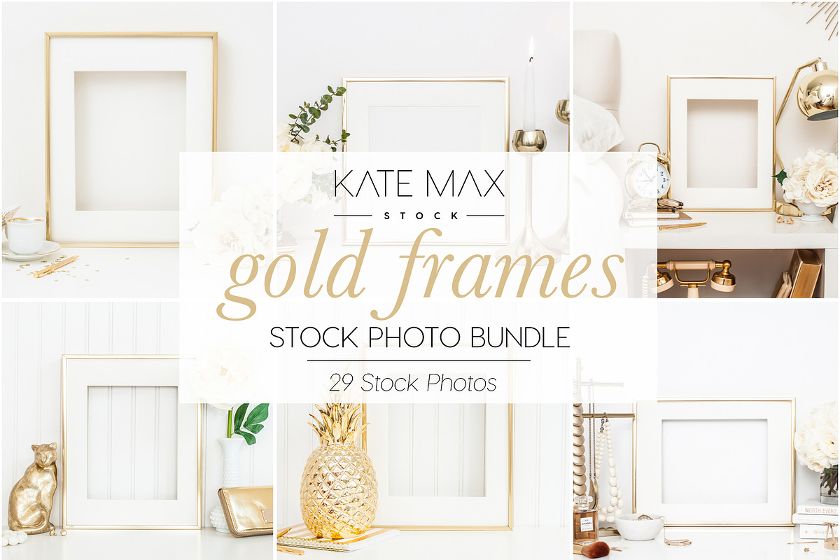 Gold Frames Stock Photo Bundle, a Print Template by Styled Stock House (Photo 1 of 4)
