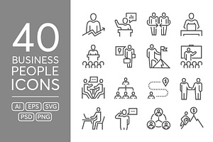 40 Business People Icons