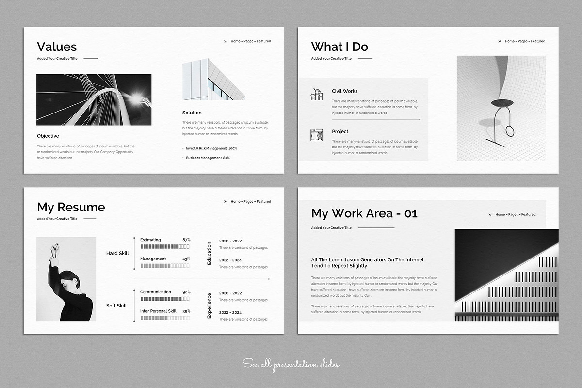 Architecture Portfolio Presentation, a Presentation Template by TemplatesForest (Photo 3 of 8)