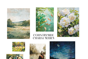 Countryside Charm Series. Poster Set