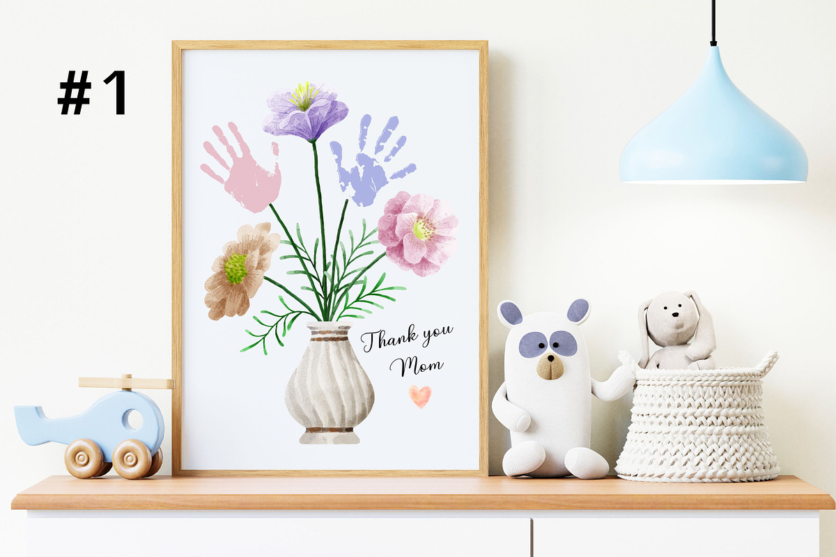 Mother's Day Flower Handprints Arts, a Templates & Theme by Adalin Shop (Photo 3 of 11)