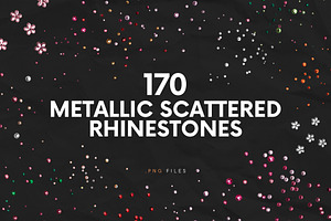 170 Metallic Scattered Rhinestones