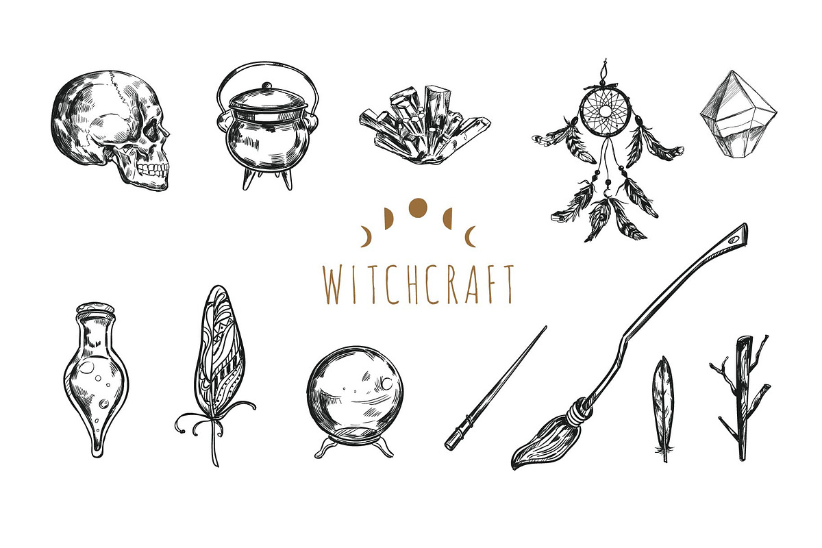 Witchcraft and Magic stickers set, an Illustration by Wild Muse (Photo 4 of 4)