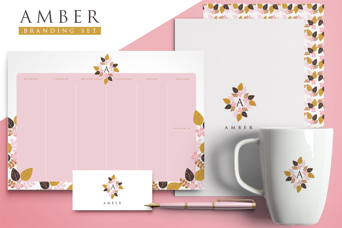 Amber Branding Set, a Branding & Logo Template by Werlang Paper (Photo 1 of 5)