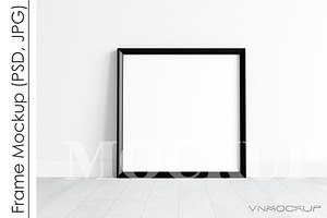 Black Square Frame Mockup PSD JPG