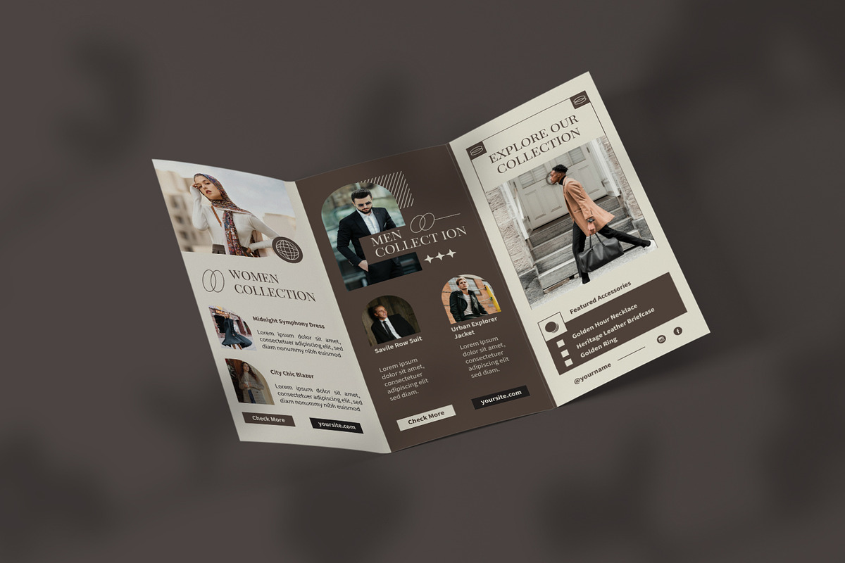 Fashion Collection Trifold Brochure, a Print Template by VUNIRA (Photo 3 of 3)