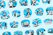 Cowboy Vector Illustration Set, a Person Illustration by Creative Stall (Thumbnail 5 of 7)