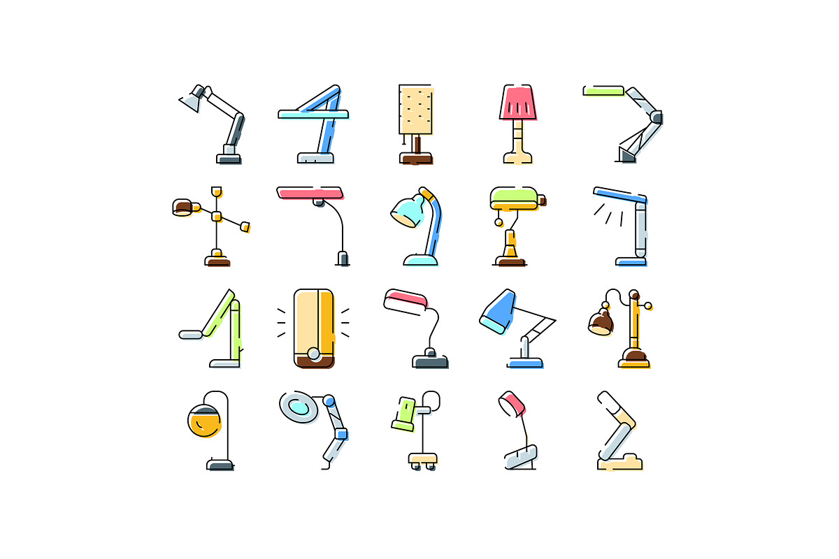 Different types of desk table lamps, an Object Graphic by pikepicture (Photo 1 of 3)