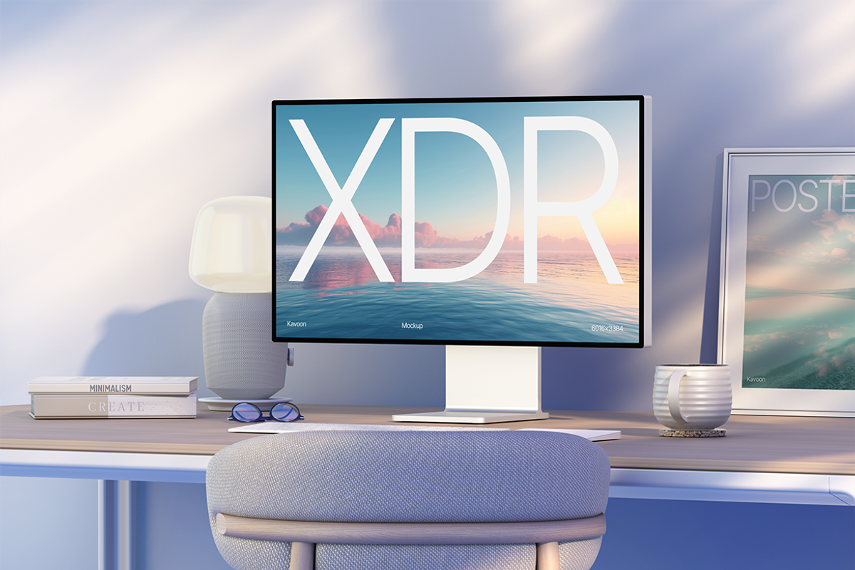 Apple XDR Monitor Mockup, a Mac Mockup by kavoon (Photo 2 of 4)