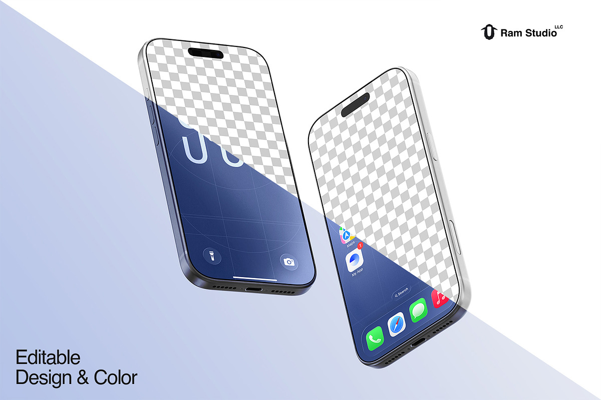 Modern iPhone 17 Pro Screen Mockup, an iPhone Mockup by RamStudio2 (Photo 4 of 15)