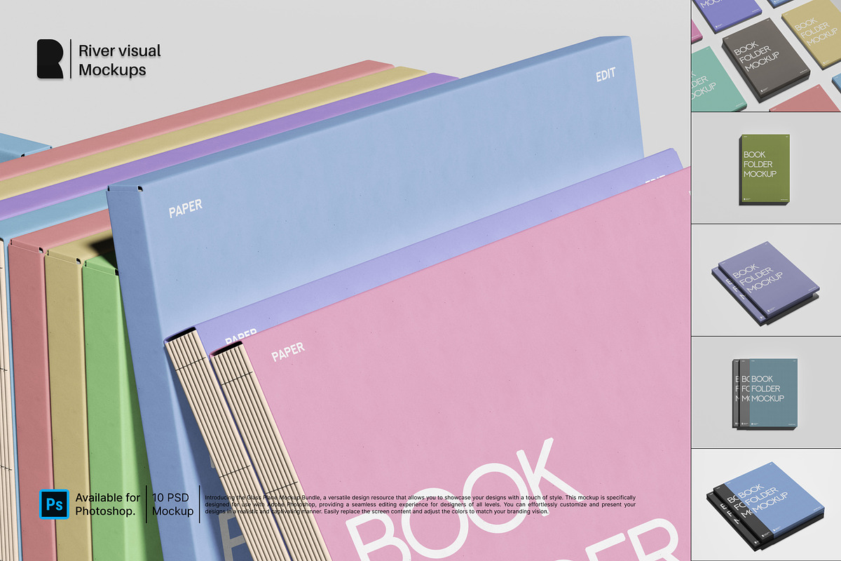 Book Folder Mockup Bundle | Creative Market