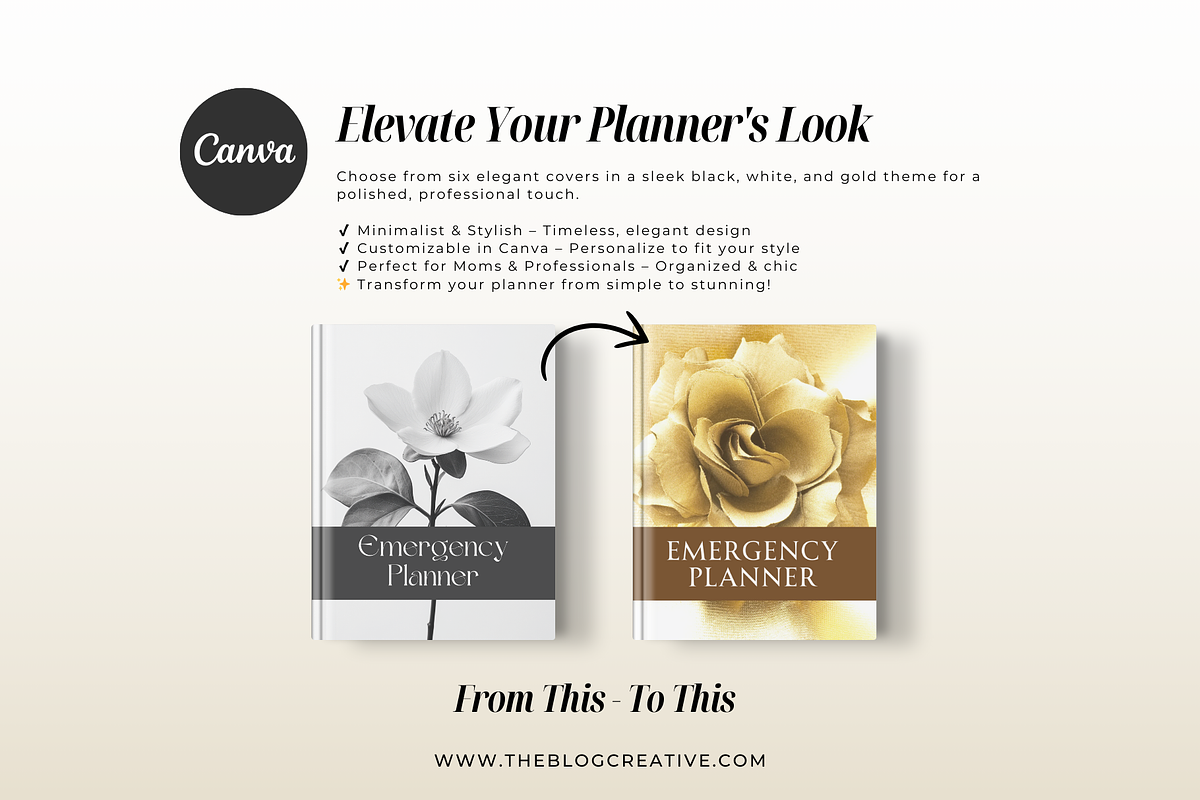 Emergency Planner Canva Template, a Presentation Template by The Blog Creative (Photo 7 of 10)