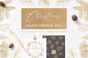 Christmas hand drawn set, a Decorative Illustration by Ekaterina (Thumbnail 1 of 16)