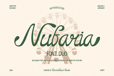 Nufaria, a Script Font by Burntilldead