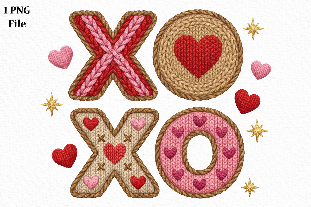 Xoxo Embroidery PNG, Valentine's Day, an Illustration by Canvas Craft (Photo 1 of 7)