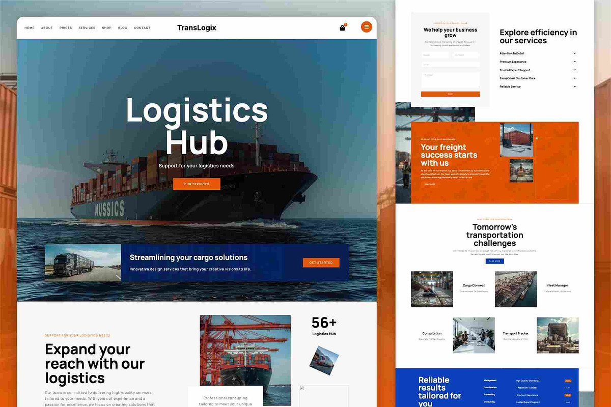 Logistics Transport WordPress Theme, a WordPress Template by Nicdark Themes (Photo 2 of 4)