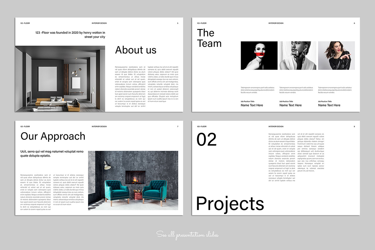 Interior Design Presentation Canva, a Presentation Template by ...