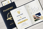 Passport Wedding Invitation, an Invitation Template by Vynetta (Thumbnail 3 of 6)