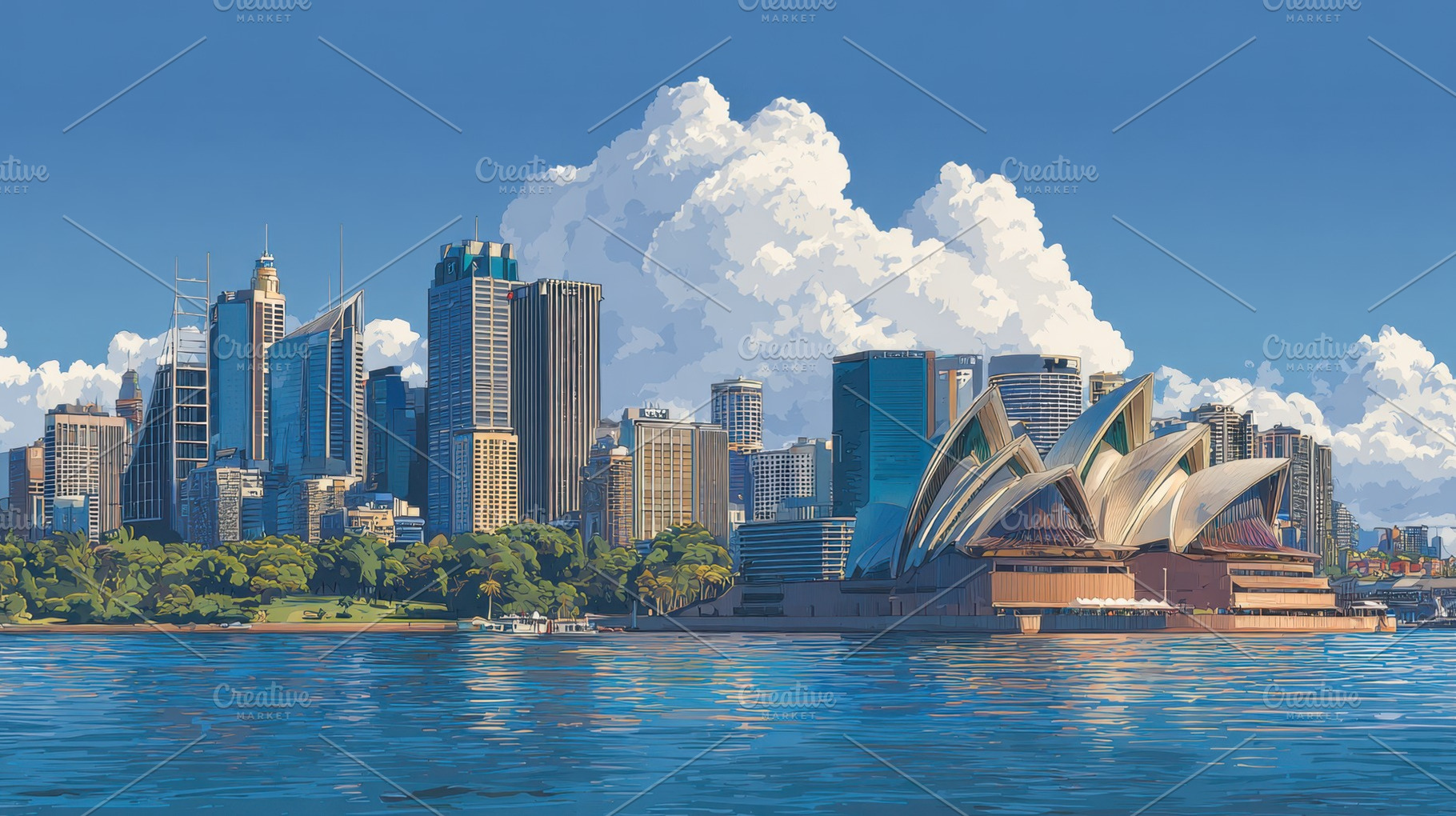 Sydney skyline with opera house view, a Photo by Beautiful things