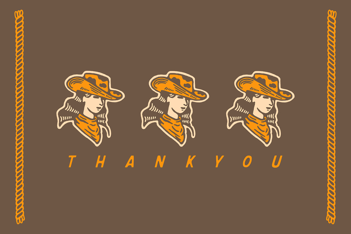 Cowgirl Western Illustration Set, an Illustration by Southerntown (Photo 5 of 5)
