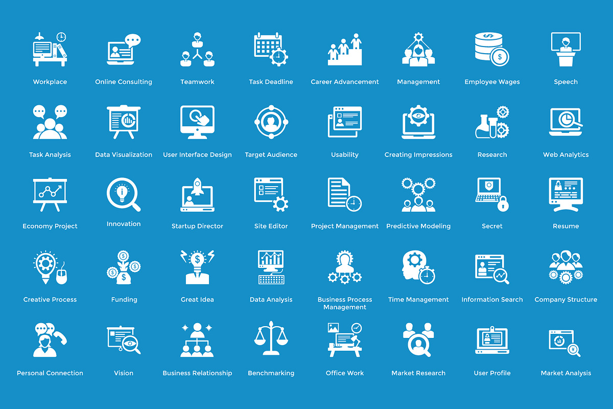 224 Project Managment Vector Icons, a Solid Icon by Vectors Market (Photo 3 of 7)