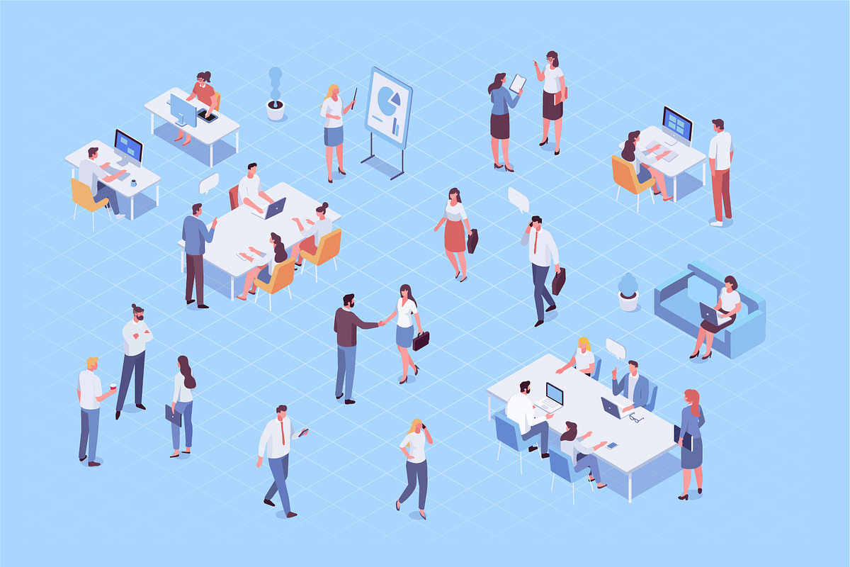 Isometric Business People Vector Set, a Finance Illustration by Vector_Art (Photo 6 of 14)