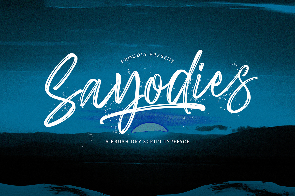 Sayodies - Handbrush Script Font, a Script Font by StringLabs (Photo 1 of 10)