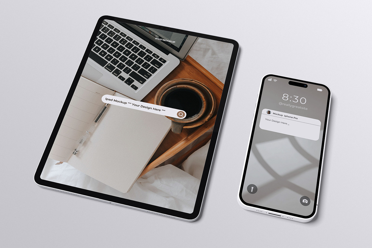 iPad and iPhone pro Mockup, an iPad Mockup by xavier_studio (Photo 4 of 5)