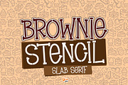 Brownie Stencil - Slab Serif Stencil, a Slab Serif Font by Dm Studio (Thumbnail 1 of 5)