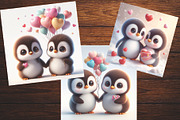 Cute Penguin Couple – Romantic Valen, an Illustration by Lesia.kabakova (Thumbnail 2 of 3)