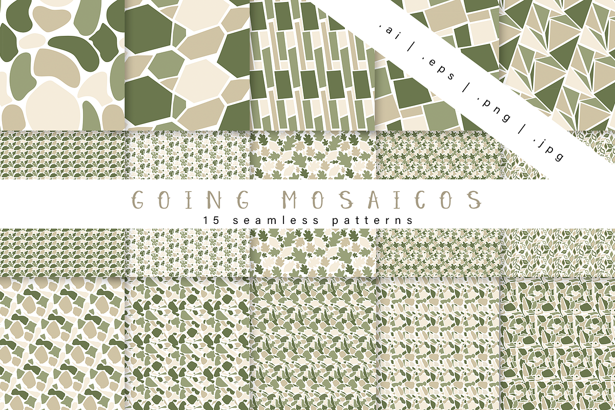 Going Mosaicos Seamless Patterns, a Pattern Graphic by maaariabouvier (Photo 1 of 11)