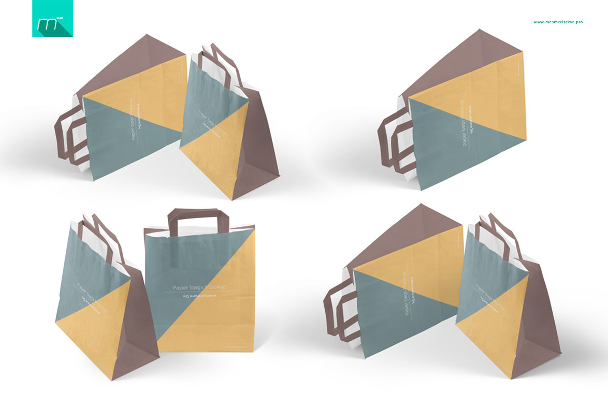 Paper Bags 2 Mock-up, a Packaging Mockup by BlackMocca (Photo 4 of 8)