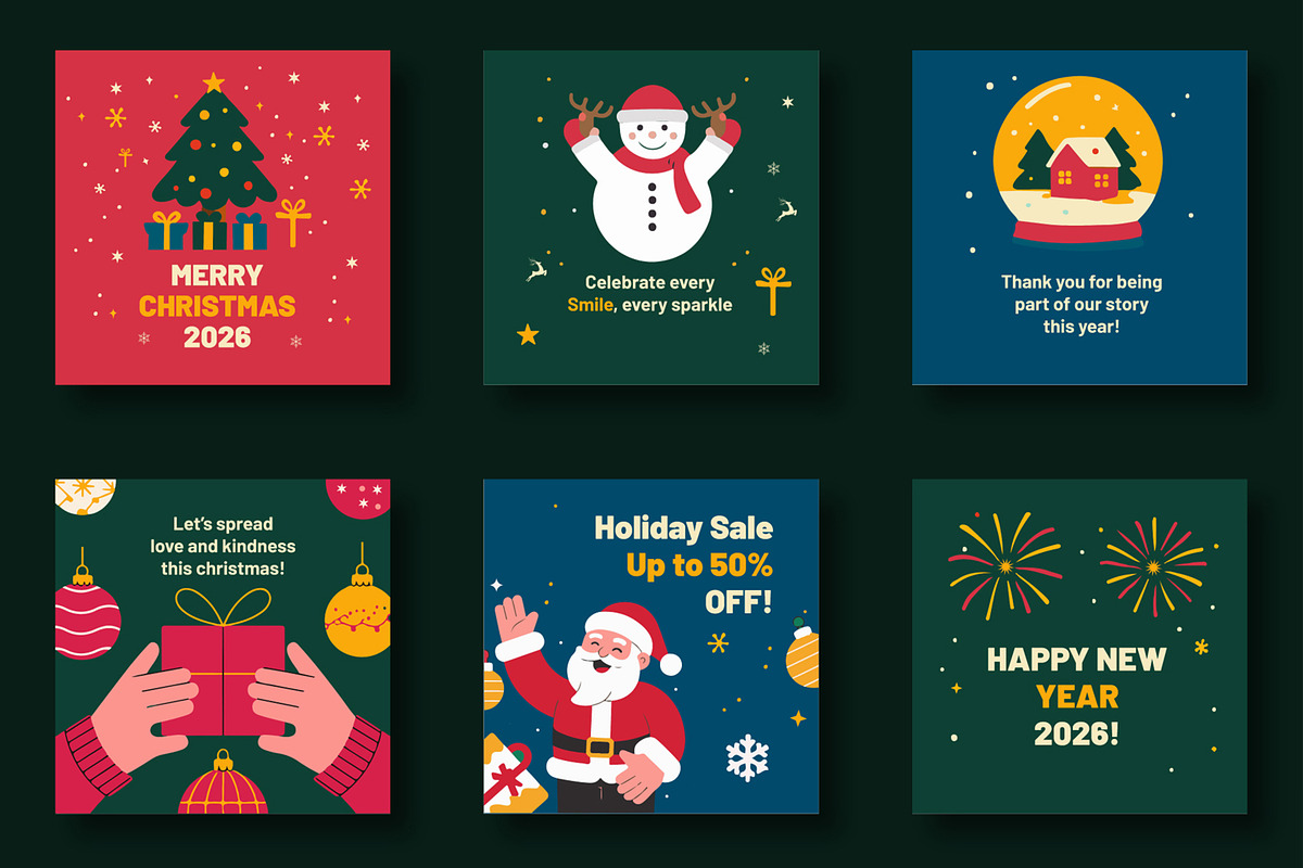 Christmas Social Media Post, a Social Media Template by MightyDesign (Photo 2 of 5)