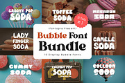 10 Display Bubble Fonts Bundle, a Handwritten Font by ZoloDesignHub (Thumbnail 1 of 5)