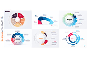 Five option infographic designs