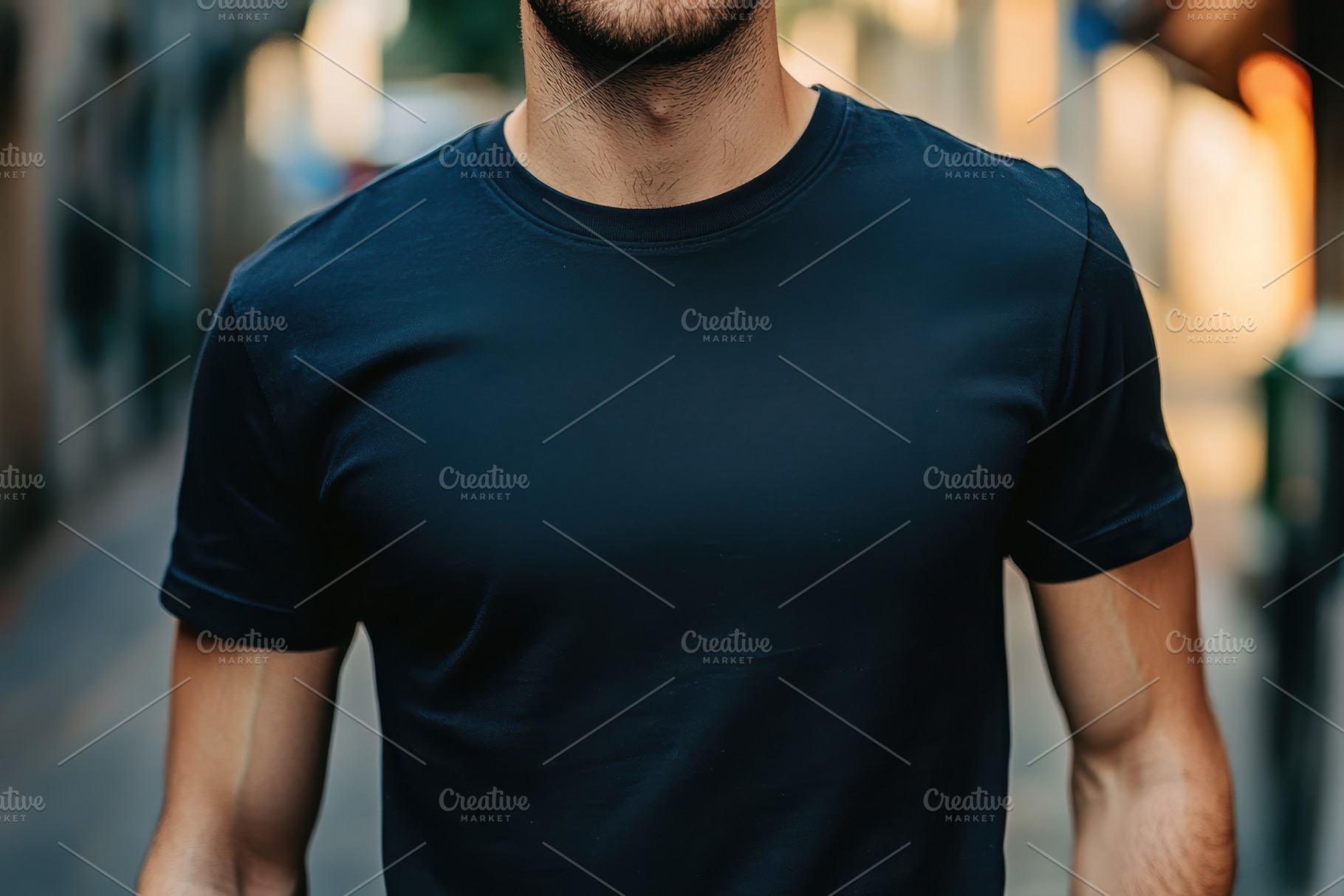 Closeup of a handsome man in a black, a Photo by Pavel_design