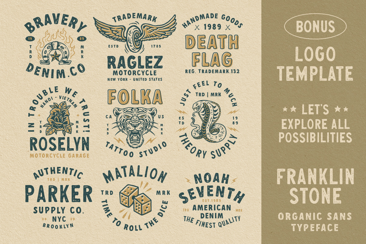 Franklin Stone + Extras, a Sans Serif Font by IronbirdCreative (Photo 4 of 10)