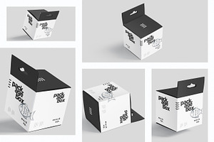 Package Box Mockup - Square - Hanger