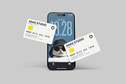 iPhone and Credit Card Mockup, an iPhone Mockup by AnasStudio (Thumbnail 5 of 13)