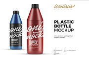 Plastic bottle mockup template, a Cups & Container Mockup by iconisusmockup (Thumbnail 1 of 4)