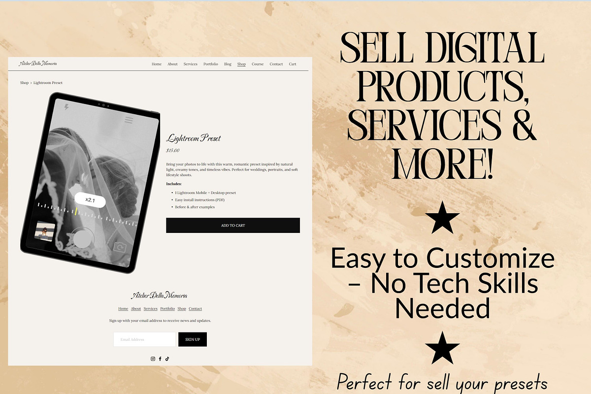 Squarespace Wedding Photographers, a Squarespace Template by Sofia Designs (Photo 6 of 8)
