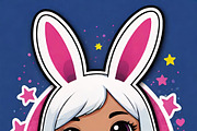 Kawaii Girl Stickers & Illustrations, an Illustration by ETARA by Mea Hau (Thumbnail 7 of 16)