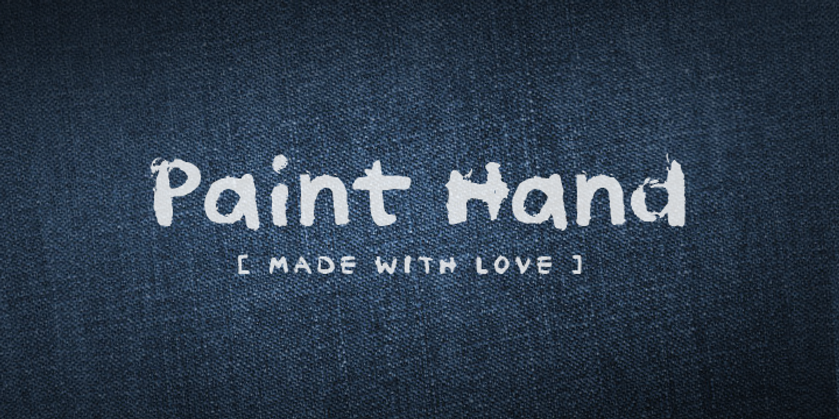 Paint Hand, a Handwritten Font by Letters & Numbers (Photo 2 of 2)